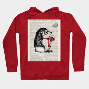 Hedgehog with Monocle Hoodie